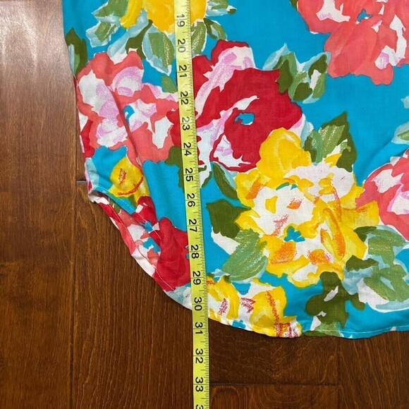 Bev Vintage Hawaiian Tropical Floral Multicolor Cotton Shirt Men's Size Medium - Picture 6 of 7